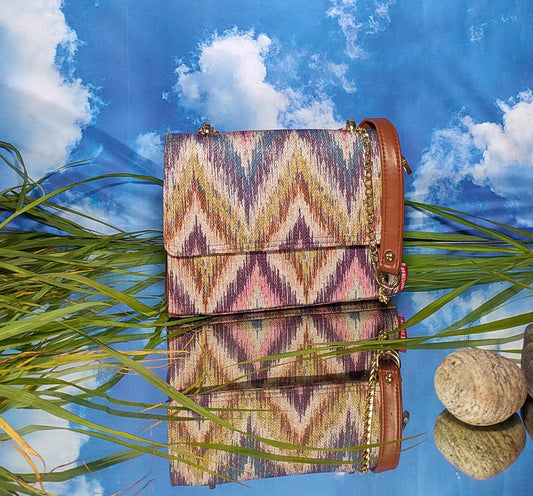 Flap Bag - Just Boho ZigZag Purple