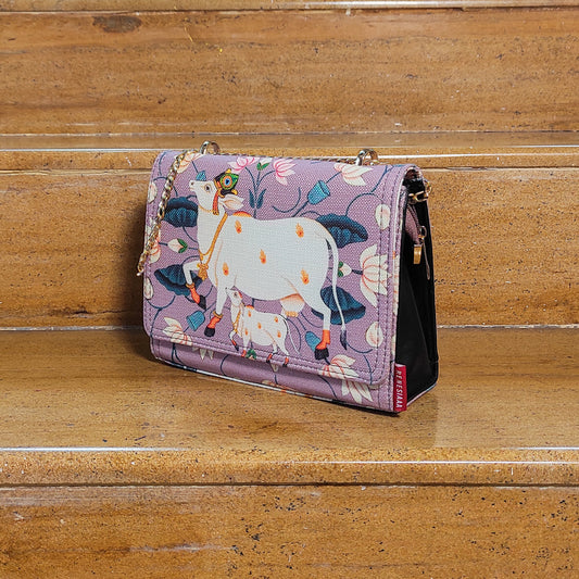 Flap Bag - Celestial Cow Pink